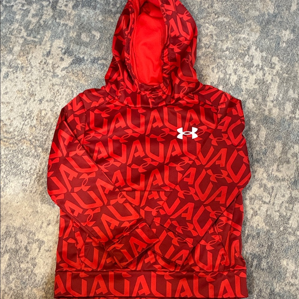 Under Armour Kids Patterned Red Hoodie